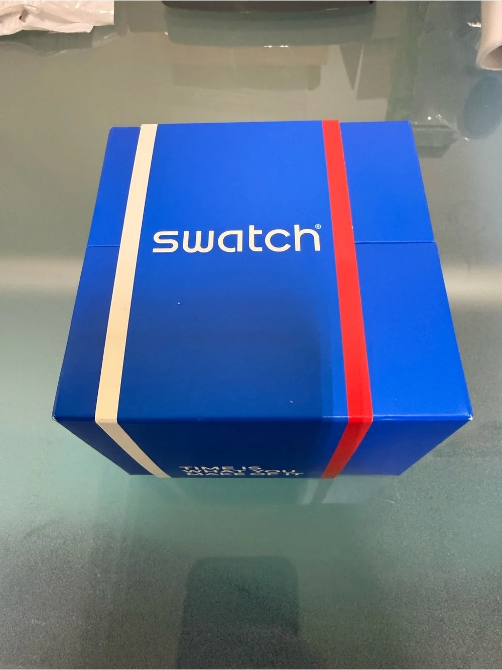 Swatch 47mm Space Collection Jumpsuit Quartz Blue SB03Z100 Watch Brand New